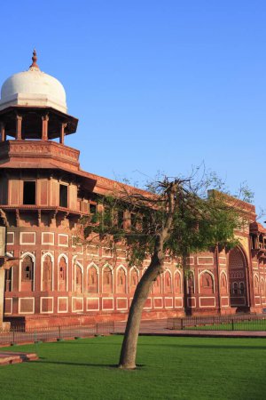 Téléchargez les photos : Fort d'Agra construit au XVIe siècle par l'empereur moghol, Agra, Uttar Pradesh, Inde Patrimoine mondial de l'UNESCO - en image libre de droit
