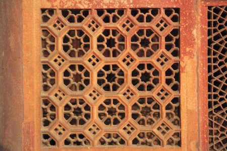 Photo for Jalis in Jami Masjid in Fatehpur Sikri built during second half of 16th century , Agra , Uttar Pradesh , India UNESCO World Heritage - Royalty Free Image