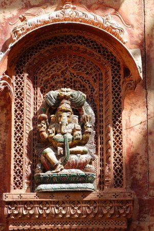 Ídolo del Señor Ganesh cerca de patwa haveli, Jaisalmer, Rajastán, India