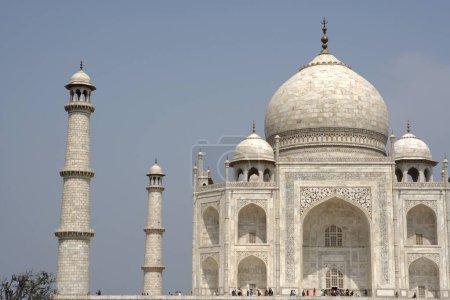 Photo for Taj Mahal Seventh Wonders of World , Agra , Uttar Pradesh , India UNESCO World Heritage Site - Royalty Free Image