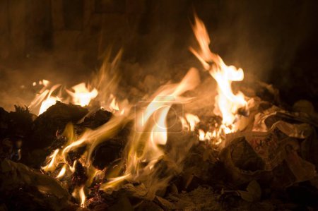 Foto de Cinco elementos de la llama de fuego de la naturaleza, Cochin ahora Kochi, Kerala, India - Imagen libre de derechos