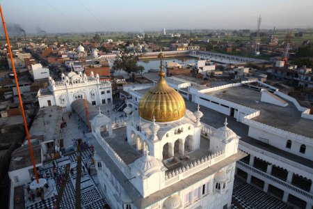 Photo for Aerial view of Baba Bakala city and Guru Tegh Bahadur sahib gurudwara in Amritsar, Punjab, India - Royalty Free Image