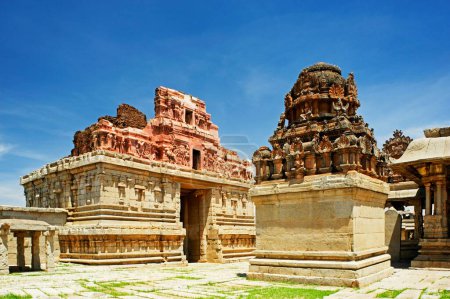 Téléchargez les photos : Temple Krishna, Hampi, Vijayanagar, Dist Bellary, Karnataka, Inde Patrimoine mondial de l'UNESCO - en image libre de droit