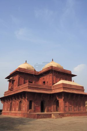Téléchargez les photos : Birbals House à Fatehpur Sikri construite pendant la seconde moitié du XVIe siècle, Agra, Uttar Pradesh, Inde Site du patrimoine mondial de l'UNESCO - en image libre de droit