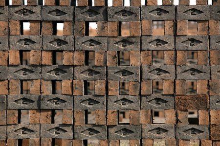 Téléchargez les photos : Briques humides conservées pour séchage dans une usine de briques, Sangli, Maharashtra, Inde - en image libre de droit