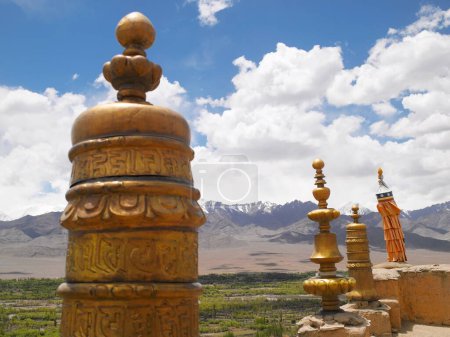 Téléchargez les photos : Stupa, monastère thiksey, Ladakh, Jammu-et-Cachemire, Inde - en image libre de droit