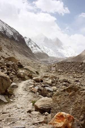 Snow peaks Gangotri Uttarakhand India Asia