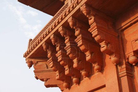 Téléchargez les photos : Parenthèses à Diwan _ e _ Khas à Fatehpur Sikri construit pendant la seconde moitié du XVIe siècle, Agra, Uttar Pradesh, Inde Site du patrimoine mondial de l'UNESCO - en image libre de droit