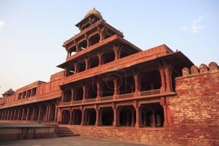 Photo for Panch Mahal in Fatehpur Sikri built during second half of 16th century , Agra , Uttar Pradesh , India UNESCO World Heritage Site - Royalty Free Image