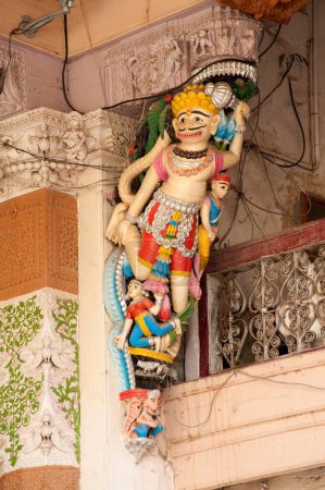 Sculpture of hanuman at swaminarayan temple , Ahmedabad , Gujarat , India