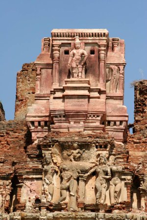 Maligned sculptures of Bal Krishna temple , Hampi Vijayanagar ruins , Karnataka , India