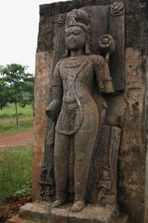 Photo for Ruined statue in heritage Buddhist excavated site , Ratnagiri , Orissa , India - Royalty Free Image