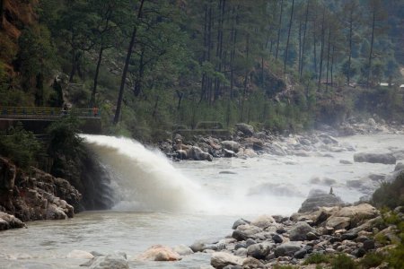 Waterfall River Bhagirathi Uttarakhand India Asia