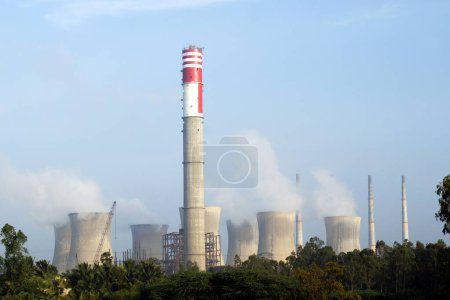 Photo for Thermal power station II of Neyveli Lignite Corporation Limited NLC , Tamil Nadu , India - Royalty Free Image