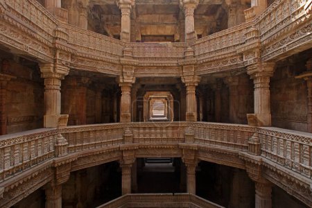 Heritage architecture , Step well Adalaj ni Vava , Gujarat , India