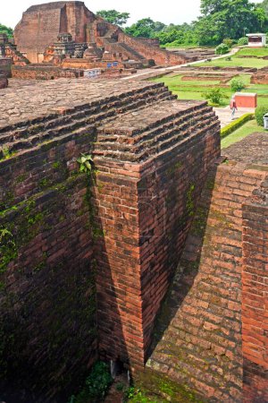Foto de Restos de la antigua universidad de Nalanda, Bihar, India - Imagen libre de derechos