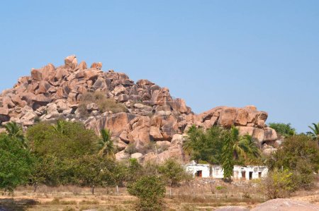 Foto de Montaña de granito más audaz, Hampi, Karnataka, India - Imagen libre de derechos