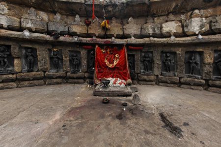 Téléchargez les photos : Architecture, chousath soixante-quatre yoginis temple, Bhubaneswar, Orissa, Inde - en image libre de droit