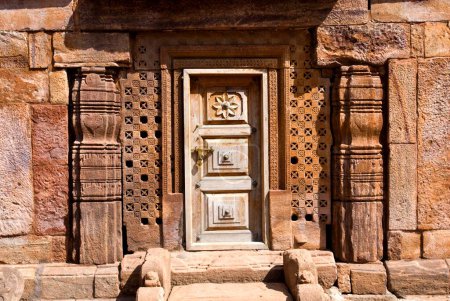 Photo for Bhutanatha temple door , Badami , Karnataka , India - Royalty Free Image