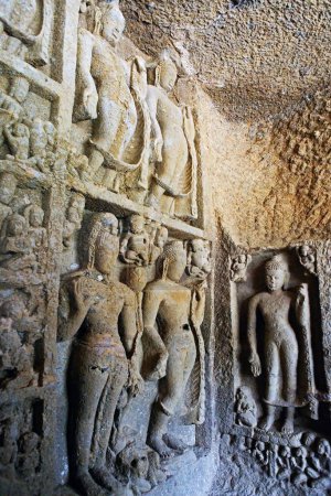 Buddhistischer Höhlentempel 2. _ 9. Jahrhundert, Kanheri, Borivali, Bombay Mumbai, Maharashtra, India Heritage