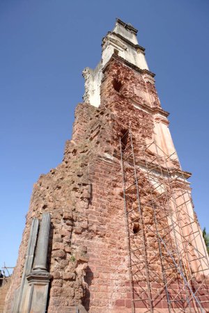 Foto de Torre de la iglesia de San Agustín, Patrimonio de la Humanidad por la UNESCO, Old Goa, Velha Goa, India - Imagen libre de derechos