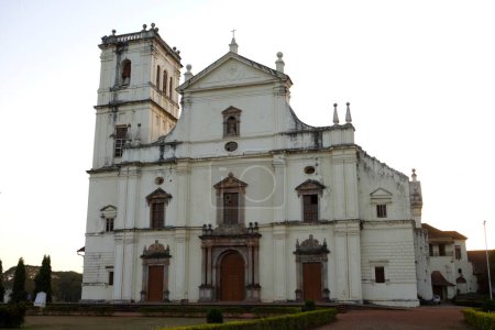 Téléchargez les photos : Cathédrale Se, église construite en 1528 après JC, site du patrimoine mondial de l'UNESCO, Old Goa, Velha Goa, Inde - en image libre de droit