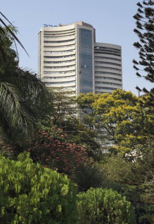 Bombay Stock Exchange BSE building , Bombay Mumbai , Maharashtra , India