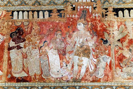 Photo for Murals in veerabhadra temple at , Lepakshi , Andhra Pradesh , India - Royalty Free Image