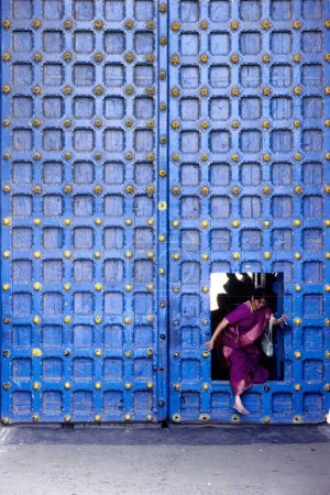 Photo for Door of varadarajaswamy temple, Kanchipuram, Tamil Nadu, India - Royalty Free Image