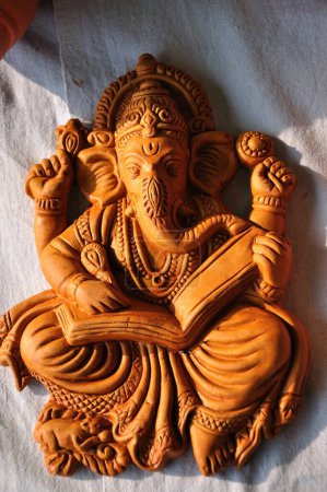 Terracotta art of bengal bishnupur lord ganesha , West Bengal , India