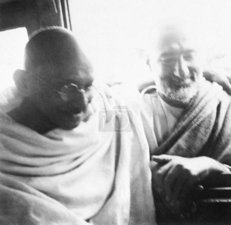 Photo for Mahatma Gandhi and Khan Abdul Gaffar Khan during his visit to the North West Frontier Provinces to Afghanistan , October 1938 - Royalty Free Image