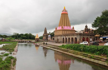 Dholya ganpati temple on river Krishna at wai, satara, Maharashtra, India, Asia