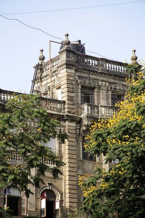 Photo for Old building Framjee Dinshaw Sanatorium Parsi Trust 1902 ; Mukesh Chowk Bomanji Petit road ; Grant road ; Bombay Mumbai ; Maharashtra ; India - Royalty Free Image