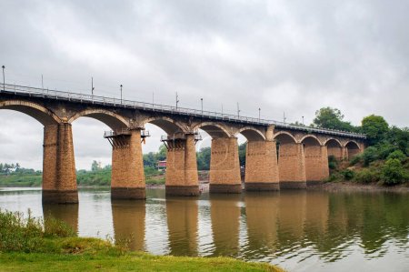 Irwin-Brücke über den Krishna-Fluss, Sangli, Maharashtra, Indien, Asien