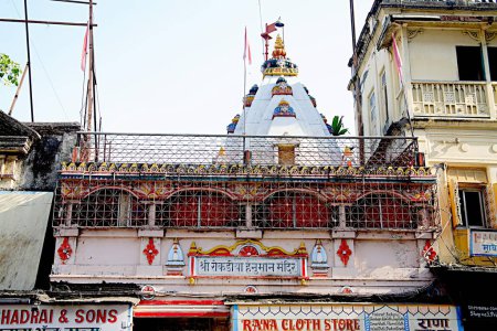 Photo for Place of worship Shree Rokadiya Hanuman or Monkey god temple ; Princess Street ; Shamal Das Gandhi road ; Marine Lines ; Bombay Mumbai ; Maharashtra ; India - Royalty Free Image