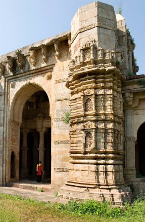 UNESCO patrimonio mundial Champaner Pavagadh; Nagina Masjid también conocido como Moti Masjid; Champaner; Distrito de Panchmahals; Gujarat; India; Asia