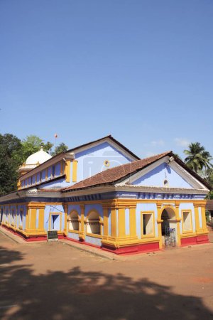 Shri Saptakoteshwar temple dedicated to Lord Shiva renovated in 1668 under instruction from Chhatrapati Shivaji Maharaj ; Heritage monument ; Goa ; India