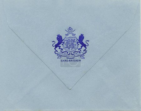 Téléchargez les photos : Tête de lettre avec sceau royal ou armoiries 7 / vi / 1946 ; Sardargadh ; Saurashtra ; Gujarat ; Inde - en image libre de droit