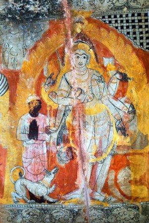 Foto de Murales en templo veerabhadra en, Lepakshi, Andhra Pradesh, India - Imagen libre de derechos