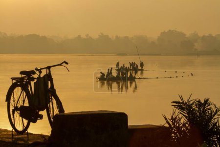 Photo for Boat dalpat sagar lake, jagdalpur, chhattisgarh, india, asia - Royalty Free Image