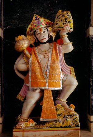 Foto de Hanuman ídolo en templo de carnero en bilimora en Gujarat India - Imagen libre de derechos