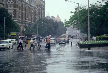 Photo for Heavy Rains, Monsoon, bombay mumbai, maharashtra, india - Royalty Free Image