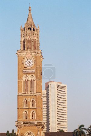 Rajabhai Tower and Bombay Stock Exchange , Bombay Mumbai , Maharashtr , India