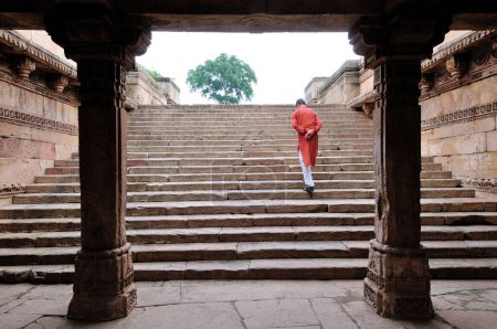 Photo for Steps of Rudabai ni Vav Ahmedabad Gujarat India Asia - Royalty Free Image