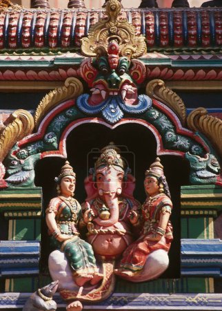 Photo for Lord Ganesh ganpati statues with his wives Riddhi and siddhi - Royalty Free Image