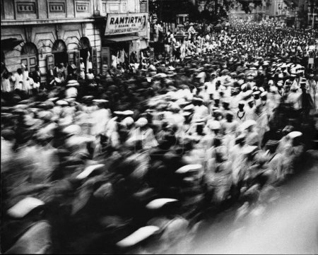 Téléchargez les photos : Dernier voyage de Sardar Vallabhbhai Patel, Bombay, Mumbai, Maharashtra, Inde, 15 décembre 1950 - en image libre de droit