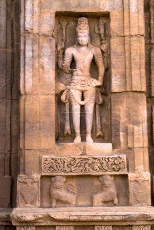 Pasupathamurthy Lord Siva Skulptur, UNESCO-Weltkulturerbe, Pattadakal Tempel acht Jahrhundert, Karnataka, Indien