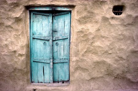 Photo for Door of mud house , Chitrakoot , Uttar Pradesh , India - Royalty Free Image