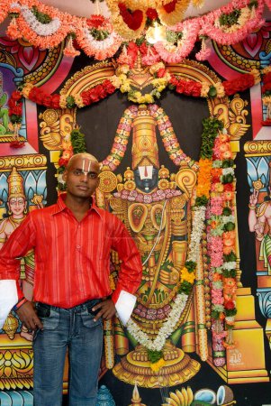 Photo for A photographic studio at Tirumalai Tirupati temple town , Andhra Pradesh , India - Royalty Free Image