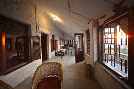 Colonial rest house near Sarnath , Varanasi , Uttar Pradesh , India